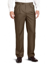 Louis Raphael Men's Striated Solid Pleated Dress Pant with Comfort Waist Louis Raphael Men's Striated Solid Pleated Dress Pant with Comfort Waist