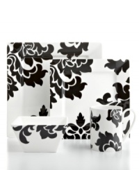 Bold design and uncompromising quality make the Lisbon square place setting easy to love. Embrace the modern shape or mix and match with equally fresh but round Lisbon dinnerware, also by Martha Stewart Collection. Bold design and uncompromising quality make the Lisbon square place setting easy to love. Embrace the modern shape or mix and match with equally fresh but round Lisbon dinnerware, also by Martha Stewart Collection.