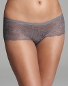 Honeydew's knit hipster flatters figures with its wide waistband and front lace panel. Style #374408.