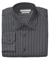 In contemporary contrasting tones, this striped shirt from Geoffrey Beene is a modern addition to your work rotation.