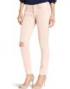 7 For All Mankind Women's Slim Cigarette Distroyed Jean, Ballet Pink, 26