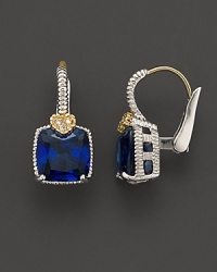 Faceted corundum lends brilliance to 18K gold detailed sterling silver with white sapphires. By Judith Ripka. Faceted corundum lends brilliance to 18K gold detailed sterling silver with white sapphires. By Judith Ripka.
