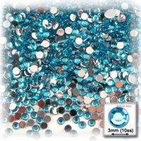1440pc Rhinestones Round 3mm - 10ss flatback Aqua Blue AQA 1440pc Rhinestones Round 3mm - 10ss flatback Aqua Blue AQA