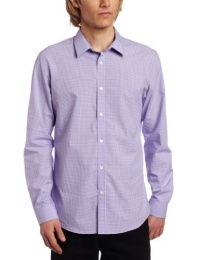 Calvin Klein Sportswear Men's Slim Long Sleeve Small Check With Contrast Details Calvin Klein Sportswear Men's Slim Long Sleeve Small Check With Contrast Details