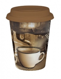 Konitz Coffee Story 9-Ounce Travel Mugs with Silicon Lid, Assorted Colors, Set of 2 Konitz Coffee Story 9-Ounce Travel Mugs with Silicon Lid, Assorted Colors, Set of 2