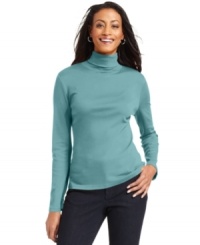 Refresh your fall wardrobe with Charter Club's basic turtleneck. Pair it with jeans and flats for an unfussy ensemble.