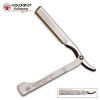 Dovo Silver Shavette Satin Finish Straight Razor with Red Holder-Matt Look Dovo Silver Shavette Satin Finish Straight Razor with Red Holder-Matt Look