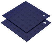 MIU France Set of 2 Silicone Pot Holders, Blue MIU France Set of 2 Silicone Pot Holders, Blue