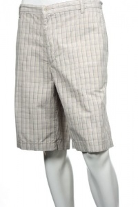 Alfani Plaids (Small) Grey Khaki Plaid (beige, grey and taupe) Flat Front Walking Shorts Alfani Plaids (Small) Grey Khaki Plaid (beige, grey and taupe) Flat Front Walking Shorts