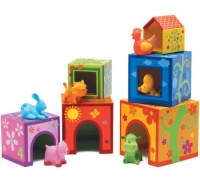 Djeco Stacking Blocks Topanimo Cubes With Animals Djeco Stacking Blocks Topanimo Cubes With Animals