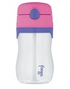 Thermos Foogo Phases Leak Proof Straw Bottle, Pink/Purple, 11 Ounce