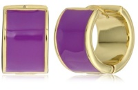 Kate Spade New York Bar None Huggies Purple Earrings