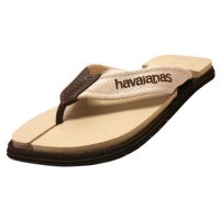 Men's Dark Brown & Beige Urban Style Havaianas Flips Flops