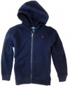 Polo Ralph Lauren Boy's Full Zip Fleece Hoodie, French Navy, Small (8)