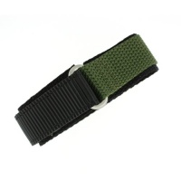 Watch Band Nylon One Piece Wrap Sport Strap Military Adjustable Velcro 18 millimeter