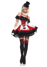 Leg Avenue Women's 2 Piece Pretty Playing Card Costume Includes Dress And Neck Piece Leg Avenue Women's 2 Piece Pretty Playing Card Costume Includes Dress And Neck Piece