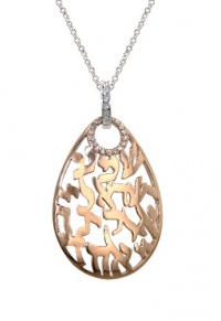 Effy Jewlery Two Tone Diamond Shema Pendant, .10 TCW