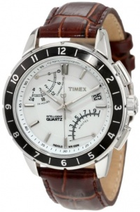 Timex Men's T2N496 Intelligent Quartz SL Series Fly-Back Chronograph Brown Leather Strap Watch