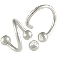 16g 16 gauge (1.2mm), 3/8 Inch 10mm long - Surgical Stainless Steel eyebrow lip navel bars bar ear tragus twist twister earring rings spiral barbell with 4mm balls Swarovski Crystal Clear - Pierced Body Piercing Jewelry Jewellery - Set of 2 AJHP 16g 16 gauge (1.2mm), 3/8 Inch 10mm long - Surgical Stainless Steel eyebrow lip navel bars bar ear tragus twist twister earring rings spiral barbell with 4mm balls Swarovski Crystal Clear - Pierced Body Piercing Jewelry Jewellery - Set of 2 AJHP