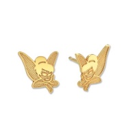 Disney Tinkerbelle Gold Over Sterling Silver Stud Earrings