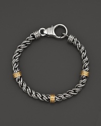 Bright 14K gold enhances the gleam of sterling silver. By Dolan & Bullock. From the Stone Accent Collection. Bright 14K gold enhances the gleam of sterling silver. By Dolan & Bullock. From the Stone Accent Collection.