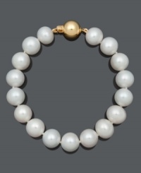 Effortless style that lasts a lifetime. Bracelet features AA cultured freshwater pearls with a 14k gold ball clasp. Approximate length: 7-1/2 inches. Effortless style that lasts a lifetime. Bracelet features AA cultured freshwater pearls with a 14k gold ball clasp. Approximate length: 7-1/2 inches.