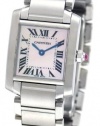 Cartier Women's W51028Q3 Tank Francaise Pink Mother of Pearl Watch