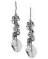 Be a rock star with this pair of drop earrings from Kenneth Cole New York. Crafted from silver-tone mixed metal, the earrings feature faceted cherry beads in clusters arranged in a linear fashion. Approximate drop: 2-1/2 inches.