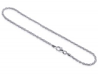 Sterling Silver Rope Chain Anklet 10 inch Ankle Bracelet with Lobster Clasp Sterling Silver Rope Chain Anklet 10 inch Ankle Bracelet with Lobster Clasp
