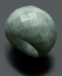 The ultimate cocktail party accessory. Shimmering facets lend even more intrique to this unique dome-shaped jade ring (22-24 mm). Size 7. The ultimate cocktail party accessory. Shimmering facets lend even more intrique to this unique dome-shaped jade ring (22-24 mm). Size 7.