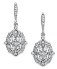 Wish upon a star and watch your dreams come true with Eliot Danori's vintage-inspired crystal accent earrings. Crafted in rhodium-plated mixed metal with a lever backing. Approximate drop: 3/4 inch. Wish upon a star and watch your dreams come true with Eliot Danori's vintage-inspired crystal accent earrings. Crafted in rhodium-plated mixed metal with a lever backing. Approximate drop: 3/4 inch.