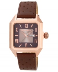Change up your watch style with this rose-gold accented timepiece from Vince Camuto. Change up your watch style with this rose-gold accented timepiece from Vince Camuto.