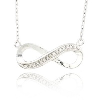 Sterling Silver Diamond Accent Infinity Necklace Sterling Silver Diamond Accent Infinity Necklace