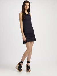 A vintage-inspired design of beautifully crocheted Italian fabric - the ultimate little black dress. Jewel necklineSleevelessPullover styleDropped waistA-line silhouetteAbout 19 from natural waistCottonDry cleanImportedModel is 5'10 (177cm) wearing a US size Small. A vintage-inspired design of beautifully crocheted Italian fabric - the ultimate little black dress. Jewel necklineSleevelessPullover styleDropped waistA-line silhouetteAbout 19 from natural waistCottonDry cleanImportedModel is 5'10 (177cm) wearing a US size Small.