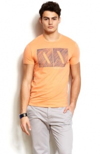 Armani Exchange Mens Shaded Box Logo Tee Armani Exchange Mens Shaded Box Logo Tee