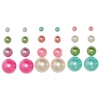 12 Pairs Faux Pearl Earring Studs In Multi/Pastel