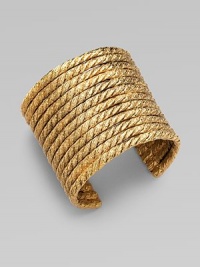 A simply chic, statement piece in radiant goldtone. Goldtone tinSlip-on styleDiameter, about 2¼Made in Italy A simply chic, statement piece in radiant goldtone. Goldtone tinSlip-on styleDiameter, about 2¼Made in Italy