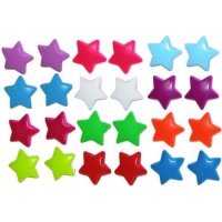 12 Pairs 1/2 Neon Star Studs, Plastic Stud (No Metal) In Assorted 12 Pairs 1/2 Neon Star Studs, Plastic Stud (No Metal) In Assorted