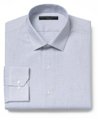 This Geoffrey Beene checkered dress shirt will be a key playing piece to prepare for the boardroom. This Geoffrey Beene checkered dress shirt will be a key playing piece to prepare for the boardroom.