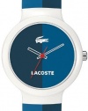 Lacoste GOA Navy and Blue Dial White Plastic Unisex Watch 2020035