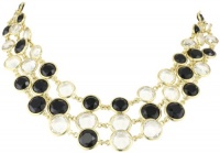 Anne Klein Beacon Gold-Tone Black and Crystal Multi-Stand Necklace Anne Klein Beacon Gold-Tone Black and Crystal Multi-Stand Necklace
