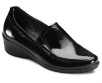 Ecco Womens Corse Slip On Black Patent Dress Shoes