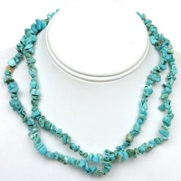 32 Natural Turquoise Chip Necklace 32 Inch 293.00 Carat 32 Natural Turquoise Chip Necklace 32 Inch 293.00 Carat