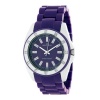 Anne Klein Women's 109179PRPR Swarovski Crystal Accented Silver-Tone Purple Plastic Watch