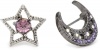 Betsey Johnson Iconic Celestial Star And Moon Mismatch Stud Earrings