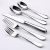 The Continental Classic 78-pc. flatware set includes service for 12, 12 5-piece place settings, 1 6-piece hostess set (includes pie server), and 12 extra teaspoons.