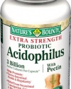 Nature's Bounty Probiotic Acidophilus with Pectin, Extra Strength, 100 Capsules (Pack of 2)