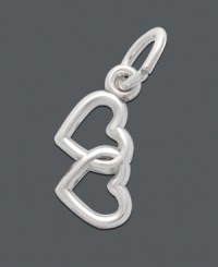 Love can be magical when two hearts become one. Rembrandt charm features two cut-out, intertwined hearts. Crafted in sterling silver. Approximate drop: 1/4 inch. Love can be magical when two hearts become one. Rembrandt charm features two cut-out, intertwined hearts. Crafted in sterling silver. Approximate drop: 1/4 inch.