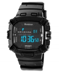 Power through life's obstacles with this multi-functional - and stylish - digital watch from Armitron. Power through life's obstacles with this multi-functional - and stylish - digital watch from Armitron.