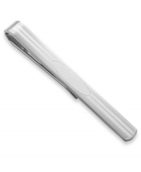 The perfect personal gift. This sterling silver men's tie bar features an engraved design and sleek silhouette. Approximate length: 2-1/8 inches. Approximate width: 1/4 inch. The perfect personal gift. This sterling silver men's tie bar features an engraved design and sleek silhouette. Approximate length: 2-1/8 inches. Approximate width: 1/4 inch.